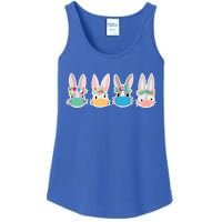 Cute Quarantined Easter Bunnies Wearing Mask Ladies Essential Tank