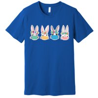 Cute Quarantined Easter Bunnies Wearing Mask Premium T-Shirt