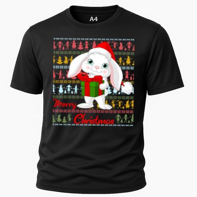 Cute Rabbit Ugly Christmas Sweater Performance Shirt
