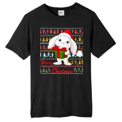 Cute Rabbit Ugly Christmas Sweater Tall Fusion ChromaSoft Performance T-Shirt