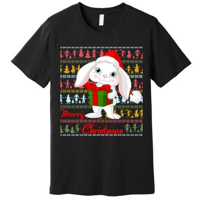 Cute Rabbit Ugly Christmas Sweater Premium T-Shirt