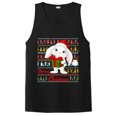 Cute Rabbit Ugly Christmas Sweater PosiCharge Competitor Tank