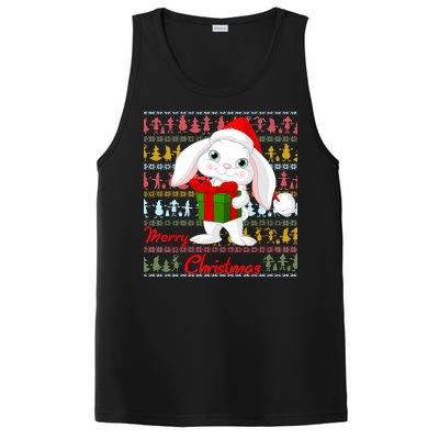 Cute Rabbit Ugly Christmas Sweater PosiCharge Competitor Tank