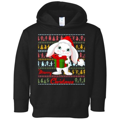 Cute Rabbit Ugly Christmas Sweater Toddler Hoodie