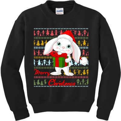 Cute Rabbit Ugly Christmas Sweater Kids Sweatshirt