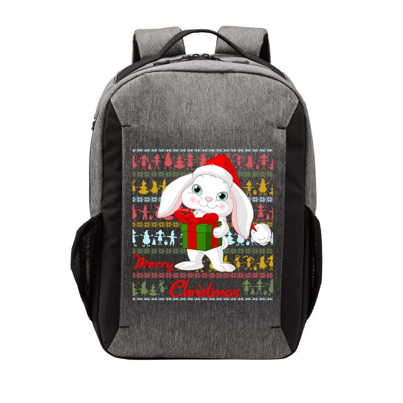 Cute Rabbit Ugly Christmas Sweater Vector Backpack