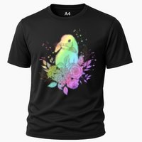 Cute Rainbow Pastel Easter Bunny Cooling Performance Crew T-Shirt