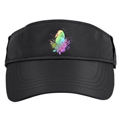 Cute Rainbow Pastel Easter Bunny Adult Drive Performance Visor