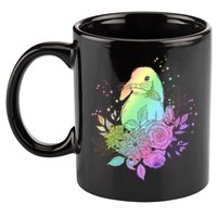 Cute Rainbow Pastel Easter Bunny 11oz C Handle Ceramic Mug