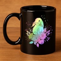 Cute Rainbow Pastel Easter Bunny 11oz C Handle Ceramic Mug
