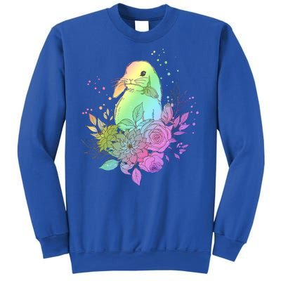 Cute Rainbow Pastel Easter Bunny Sweatshirt