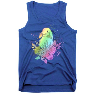 Cute Rainbow Pastel Easter Bunny Tank Top