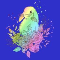 Cute Rainbow Pastel Easter Bunny Kids T-Shirt