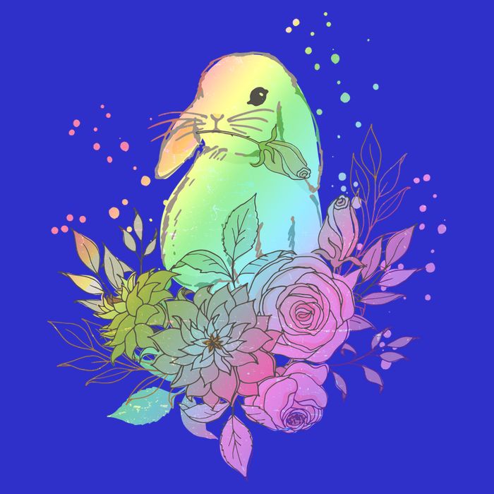 Cute Rainbow Pastel Easter Bunny Kids T-Shirt