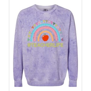 Cute Rainbow Teacher Life #teacherlife Colorblast Crewneck Sweatshirt