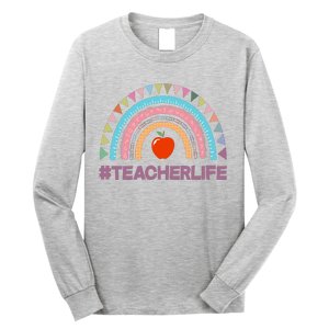 Cute Rainbow Teacher Life #teacherlife Long Sleeve Shirt