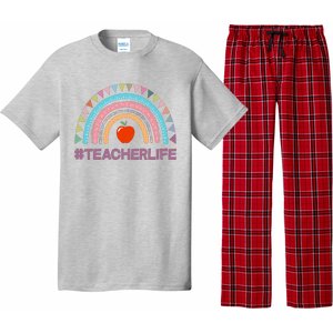 Cute Rainbow Teacher Life #teacherlife Pajama Set