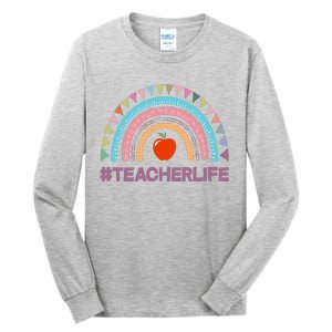 Cute Rainbow Teacher Life #teacherlife Tall Long Sleeve T-Shirt