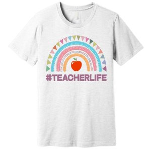 Cute Rainbow Teacher Life #teacherlife Premium T-Shirt