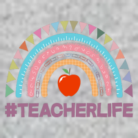Cute Rainbow Teacher Life #teacherlife Kids Sweatshirt