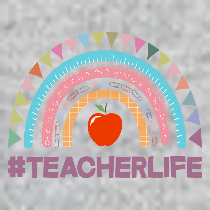 Cute Rainbow Teacher Life #teacherlife Kids Sweatshirt