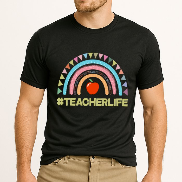 Cute Rainbow Teacher Life #teacherlife Performance Shirt