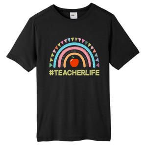 Cute Rainbow Teacher Life #teacherlife Tall Fusion ChromaSoft Performance T-Shirt