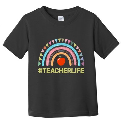 Cute Rainbow Teacher Life #teacherlife Toddler T-Shirt