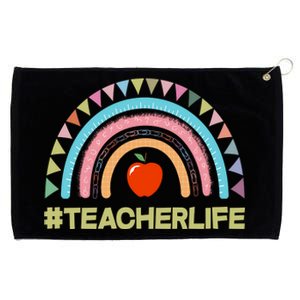 Cute Rainbow Teacher Life #teacherlife Grommeted Golf Towel