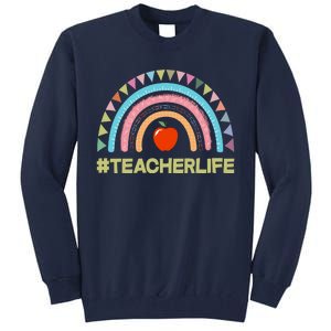 Cute Rainbow Teacher Life #teacherlife Tall Sweatshirt