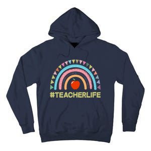 Cute Rainbow Teacher Life #teacherlife Tall Hoodie