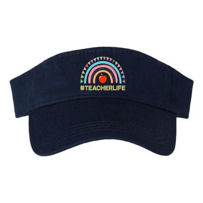 Cute Rainbow Teacher Life #teacherlife Valucap Bio-Washed Visor