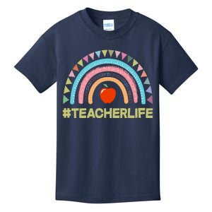 Cute Rainbow Teacher Life #teacherlife Kids T-Shirt