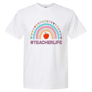 Cute Rainbow Teacher Life #teacherlife Garment-Dyed Heavyweight T-Shirt