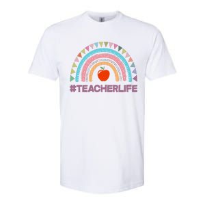 Cute Rainbow Teacher Life #teacherlife Softstyle CVC T-Shirt