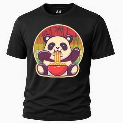 Cute Retro Ramen Noodle Panda Performance Shirt