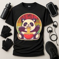 Cute Retro Ramen Noodle Panda Cooling Performance Crew T-Shirt