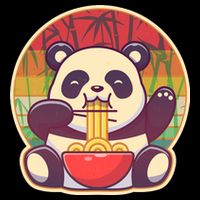 Cute Retro Ramen Noodle Panda Cooling Performance Crew T-Shirt