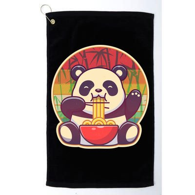 Cute Retro Ramen Noodle Panda Golf Towel