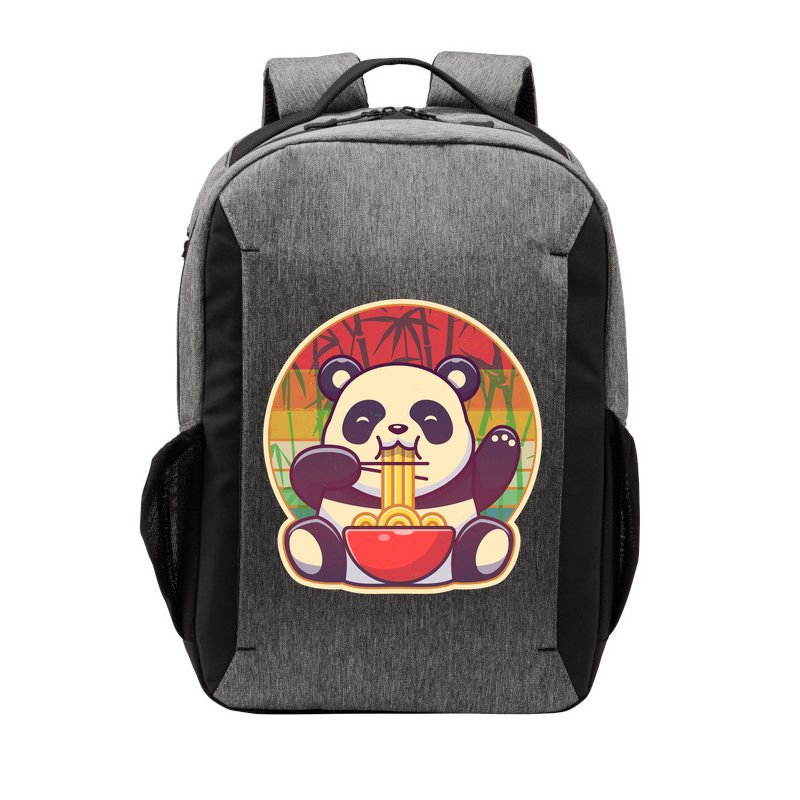 Cute Retro Ramen Noodle Panda Vector Backpack