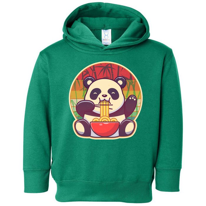 Cute Retro Ramen Noodle Panda Toddler Hoodie