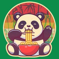 Cute Retro Ramen Noodle Panda Womens T-Shirt