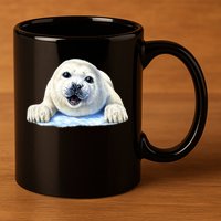 Cute Seal Wildlife 11oz C Handle Ceramic Mug