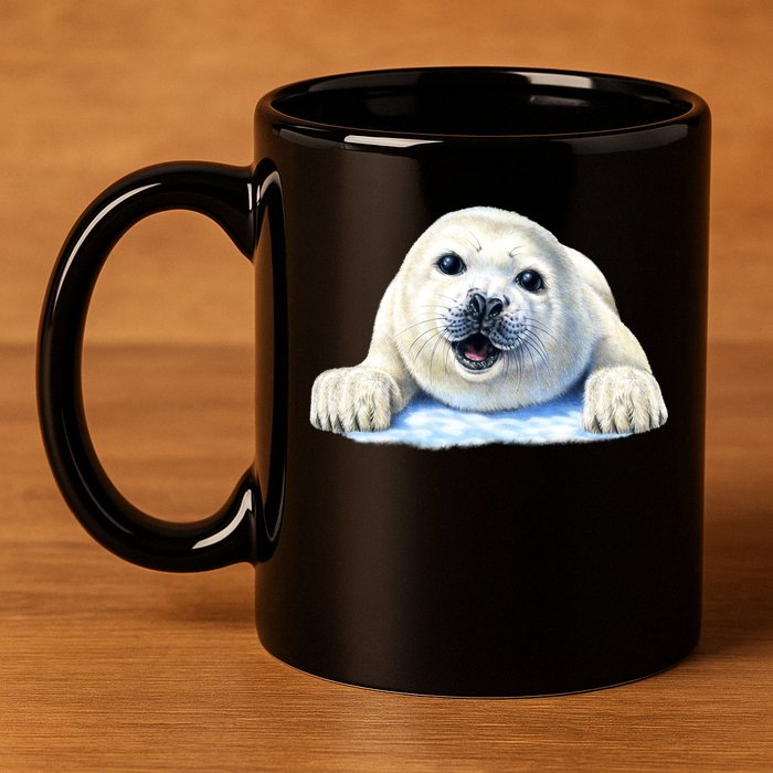Cute Seal Wildlife 11oz C Handle Ceramic Mug