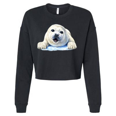 Cute Seal Wildlife Cropped Pullover Crew