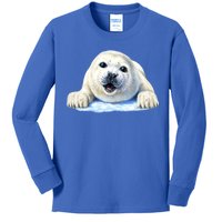 Cute Seal Wildlife Kids Long Sleeve Shirt