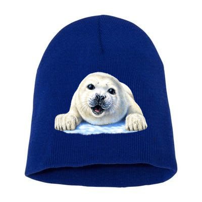 Cute Seal Wildlife Short Acrylic Beanie