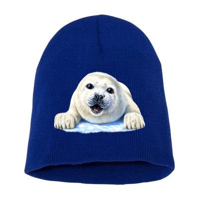 Cute Seal Wildlife Short Acrylic Beanie