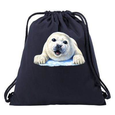 Cute Seal Wildlife Drawstring Bag