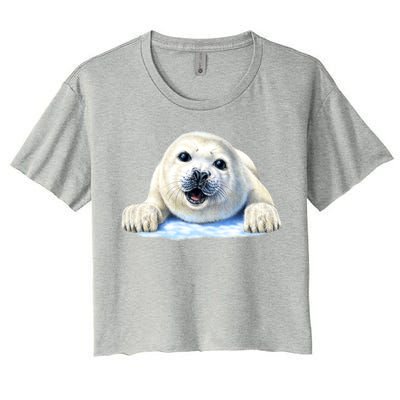 Cute Seal Wildlife Women's Crop Top Tee